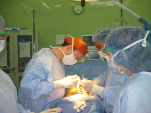 Dr. Clayton Frenzel During Surgery