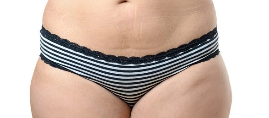 Close up on the panties and hips of a woman